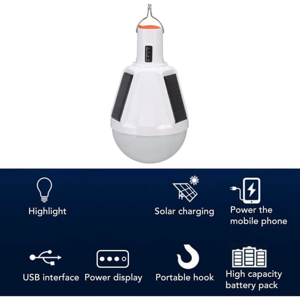 LED-lamppu - Langaton aurinkolamppu - Nopea USB-lataus