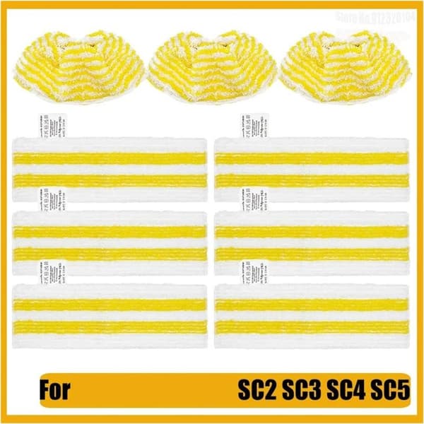 Karcher EasyFix Klude – 4-pak vaskbar mikrofibererstatning til SC2, SC3, SC4 & SC5 dampmopper – Armygrøn