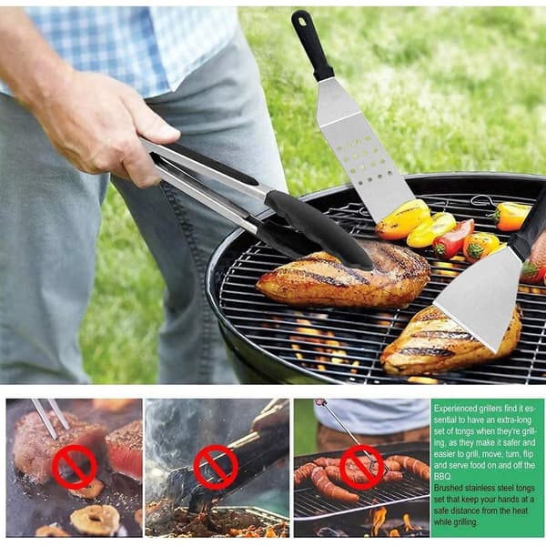 Grillspatler, spatelsett i rustfritt stål, tilbehørssett for profesjonell BBQ-kokeplate for Teppanyaki