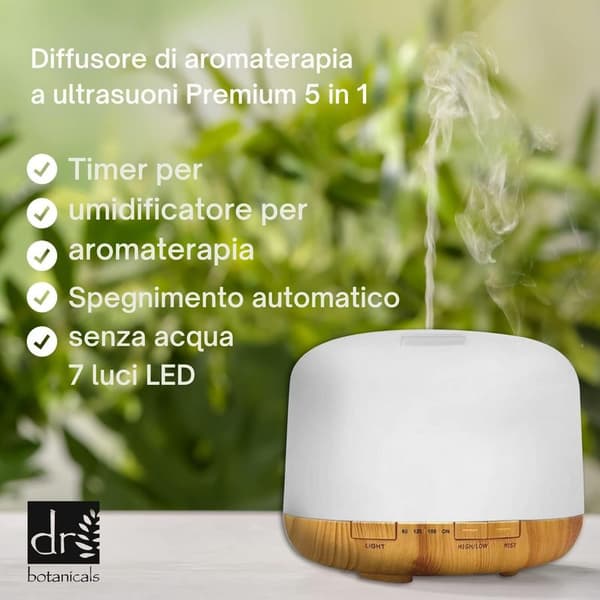 Hemdoftspridare för eteriska oljor 500 ml USB