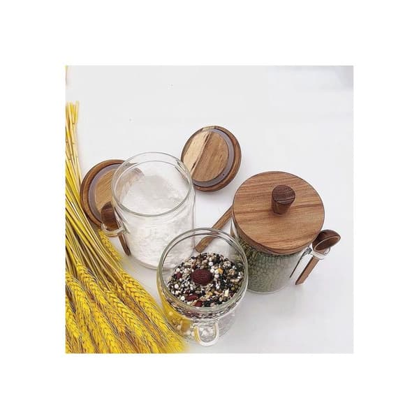 Kaffeburk - Kaffeförvaringsbehållare - Förvaringsburk - Förseglad förvaringsburk - Kaffeförvaringsbehållare - 400 ml - 2 stycken