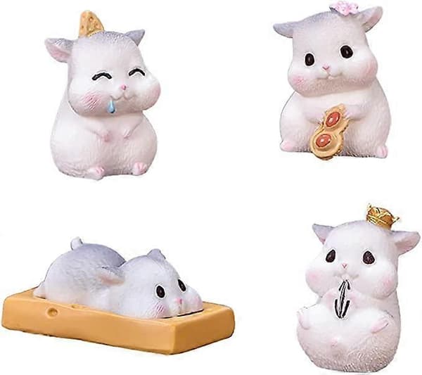Mini Hamsterdyr Naturfigurer Kagepynt, Samlelegetøj
