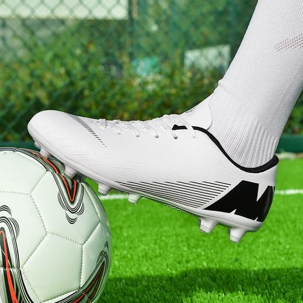 Fotballsko for menn og kvinner, innendørs og utendørs, for store gutter, AG/FG Hvit 39 White 39