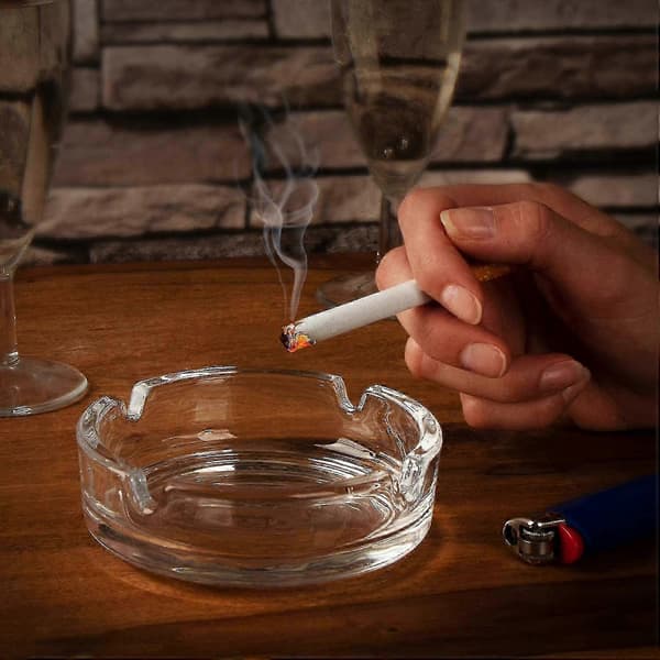 4x Glasaskfat-transparent Glasaskfat För Cigarettaskfat För Privat An-AM