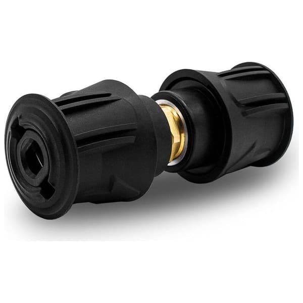 Højtryksrenser tilbehør: Karcher dobbelt-hoved højtryks quick-connect fitting, slangeforbindelsesadapter, 2-pak