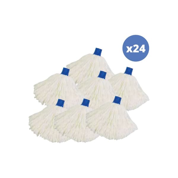 Pakke med 24 hvide mikrofiberfrynser, 150g