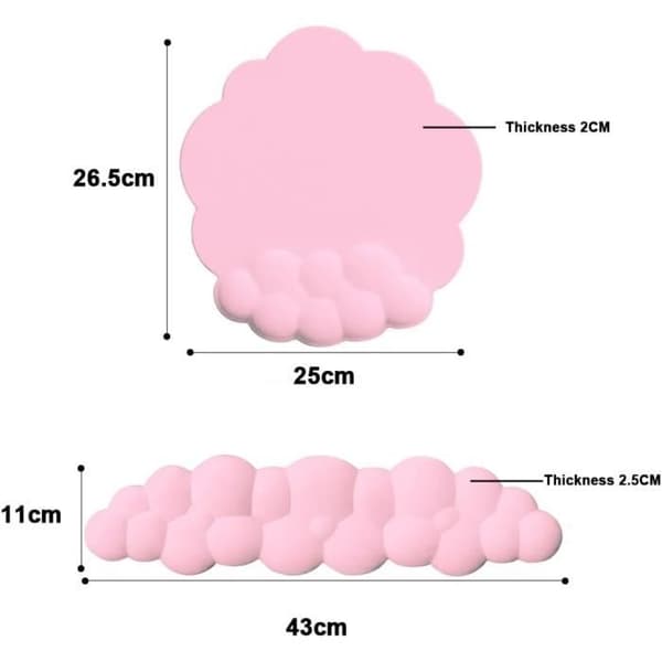 Musematte - HAI YANG - Sky - Ergonomisk - Sklisikker - Minneskum