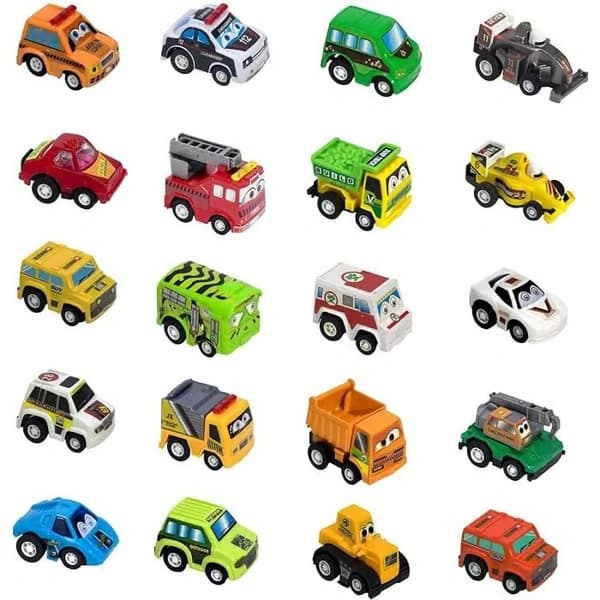 Julekalender 2021 - Julegave Blind Box Legetøjssæt, 24 Legetøjsbiler
