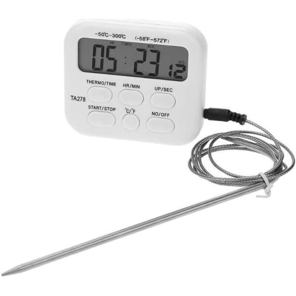 LCD digitalt termometer hygrometer elektronisk termometer, probemattermometer