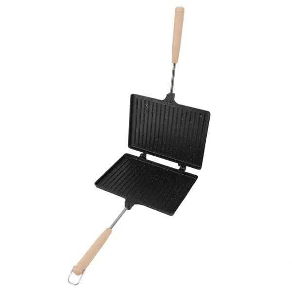 Dubbelsidig non-stick smörgåsgrill för hemmabruk