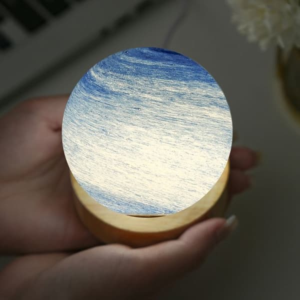 Blue Moon nattlyskule med stativ, original gave