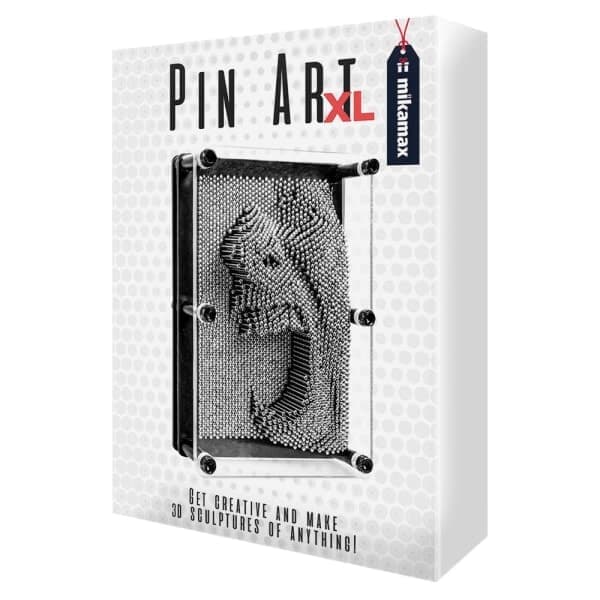 Pin Art XL - Nålskärm i metall silver