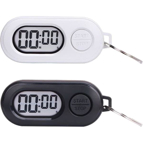 Nøglering Stopur, Digital Køkkentimer, Nedtælling LCD Display Bærbare Miniure til Klasseværelset