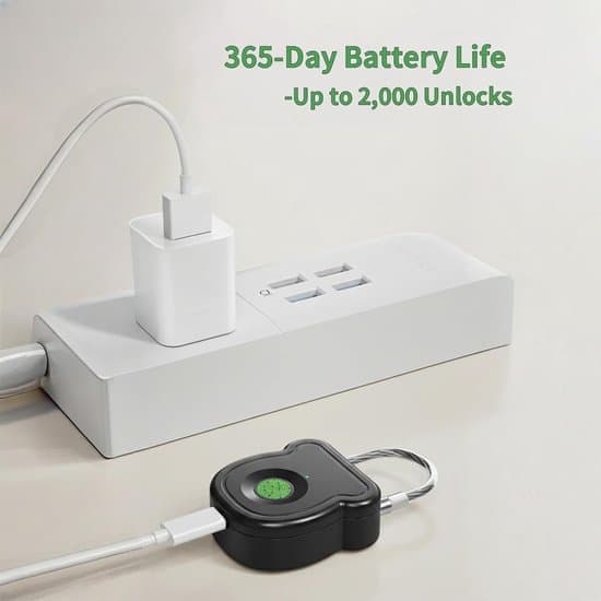 Smart fingeravtrykkslås – 2026 0,5s opplåsing, 365-dagers batteri, USB-nødstrøm – Vanntett