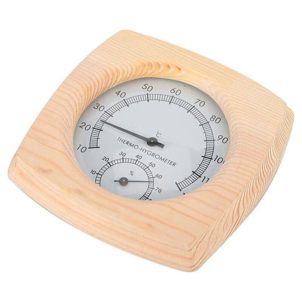 Termometer och hygrometer i gran - Inomhusdisplay