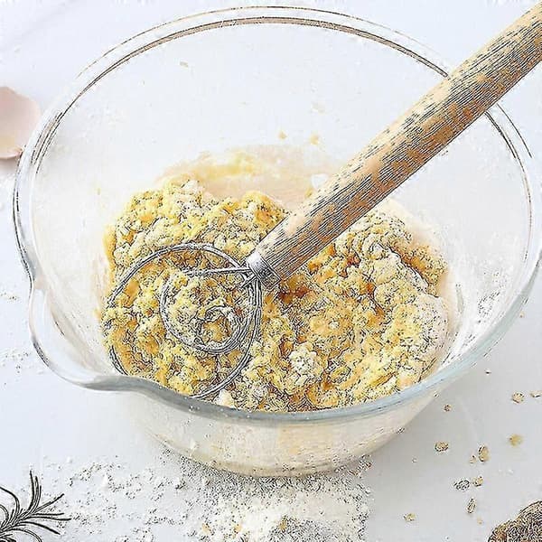Dansk Dejpisker Bagebrød Rustfrit Stål Værktøjssæt 2 STK Dejskraber med 5 Udskiftninger