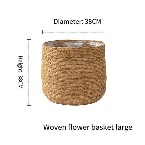 Urtepotte - SODIAL - Vævet - Rattan - 22x23 cm - Boho Stil