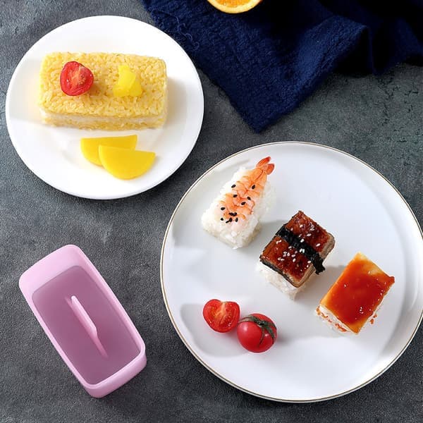 Form, Risform Musubi Maker Kit, Non-Stick Spam Musubi Maker Presse, Klassisk Trekant Risbold Form Maker Sushi Form til Børnefrokost Bento og Hjemme DIY