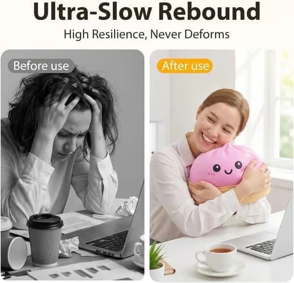 Kæmpe Dumpling Sød Squishy Stressbold, Jumbo Blød Langsomt Stigende Dumpling Stressbold, Stor Dumpling Sød Squishy, Stressaflastende Skrivebordslegetøj til Konto