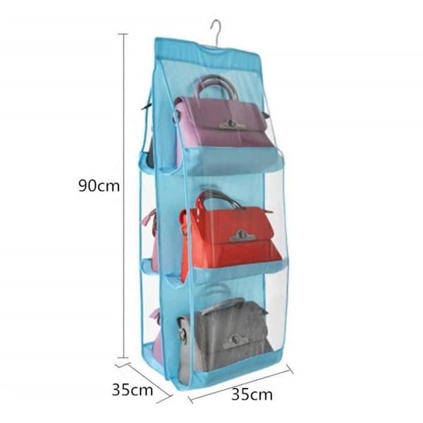 Hängande förvaringsväska - Ej specificerad - 2-pack - 6 fickor - Transparent PVC - 35x35x90cm