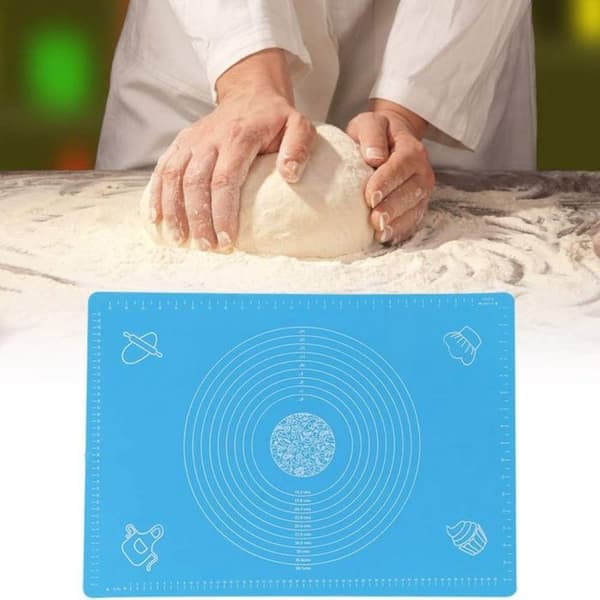 Bakeunderlag i silikon av matkvalitet, non-stick deigmatte med graderte markeringer, praktisk for elting