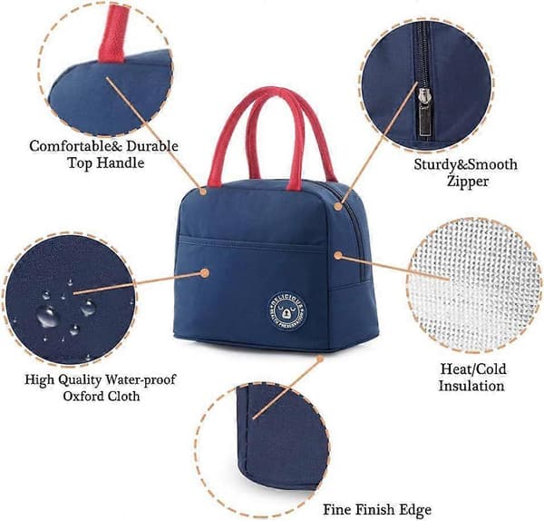 Isolert matpose for kvinner, vanntett termisk lekkasjesikker matorganisator for voksne