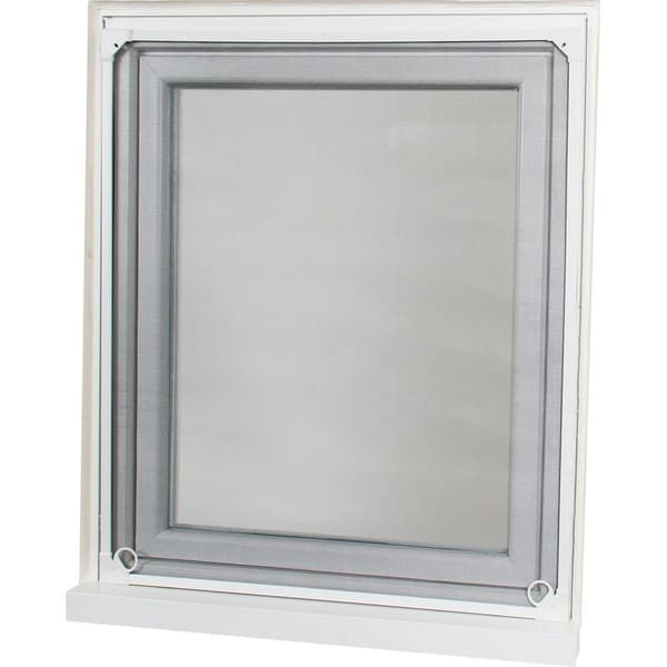 Magnetisk rammemyggnett, ingen boring nødvendig - B 100 x H 120 cm - Hvit