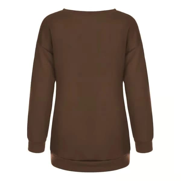 Julesweater Kvinder Julevarm Sweater Kaffe
