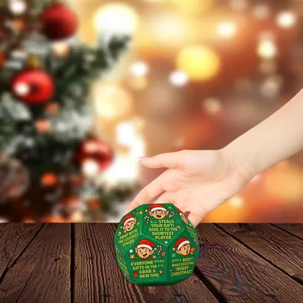 Jul Tomte Byte Presentutbytes Tärning, 2025 Nytt Julfest Presentutbytes Tärningsspel, Rolig Julstrumpa Fyllning Presentutbytes Tärning