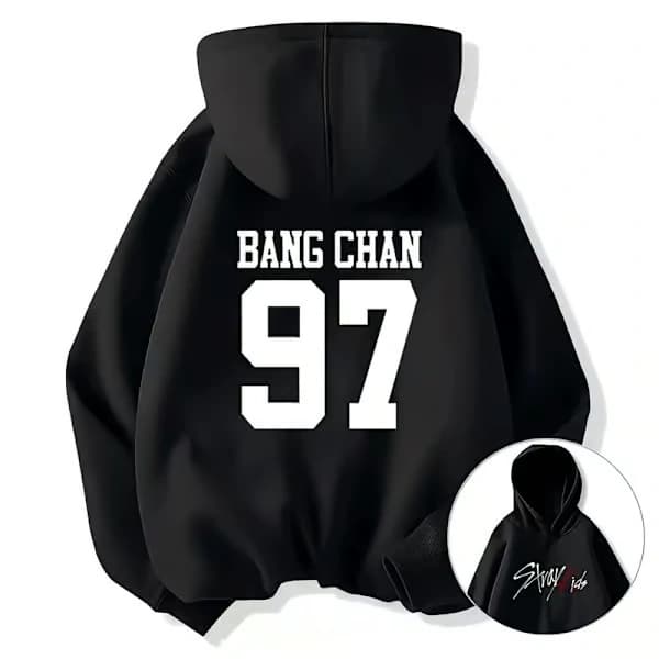 Stray Kids Uformell Hettegenser, Unisex Langermet Genser B6 XL