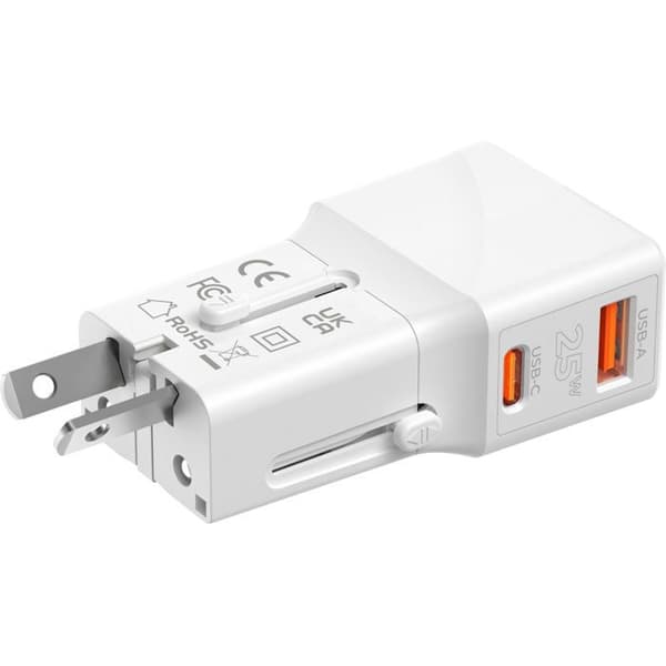 Mobile Origin Reseadapter 25W EU/US/UK/AU Vit