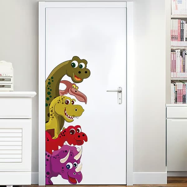 Nya kreativa söta dinosaurieväggdekaler för vardagsrum, sovrum och barnrumsdekoration