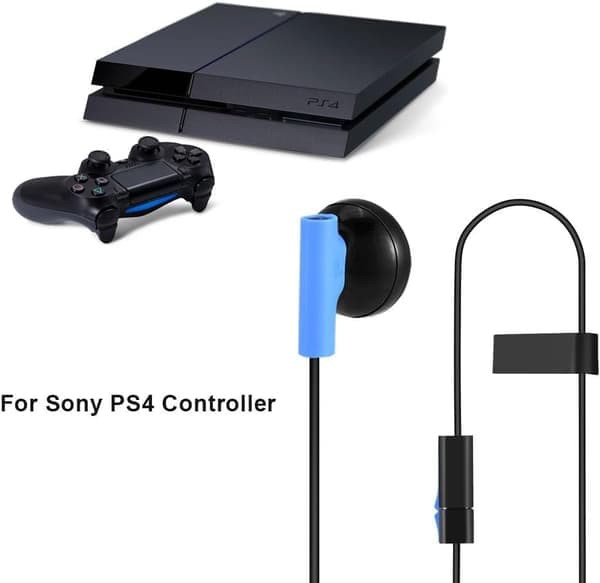 Hovedtelefoner til PS4, 3,5 mm Mono Gaming Headset med Mikrofon til Sony Playstation 4 til PS4 Controller
