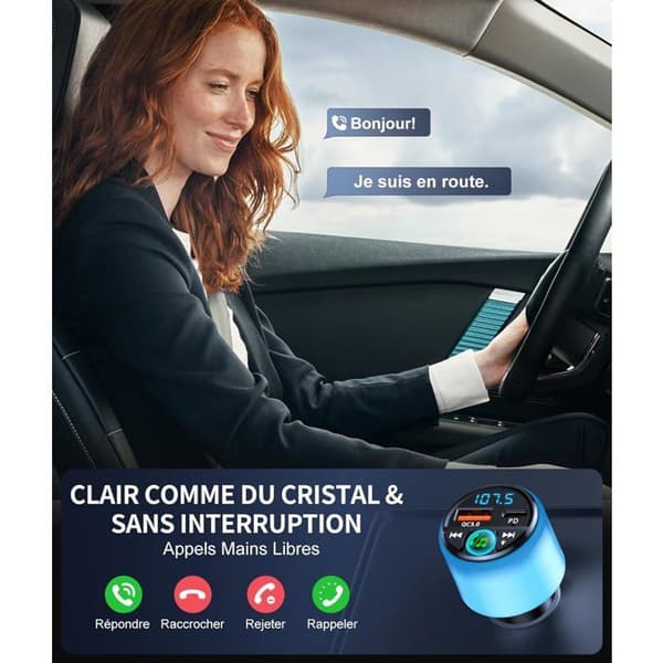 Bluetooth 5.3 FM-lähetin, [PD 30W