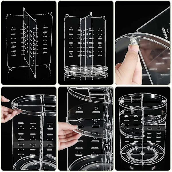 360° Roterende Makeup Organizer – Roterende Badeværelses Organizer, Kosmetikopbevaring