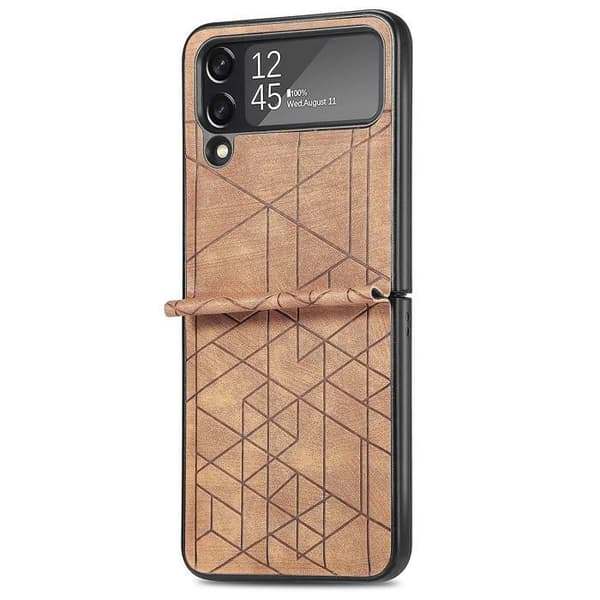 Randigt polyuretanfodral kompatibelt med Samsung Galaxy Z Flip 4