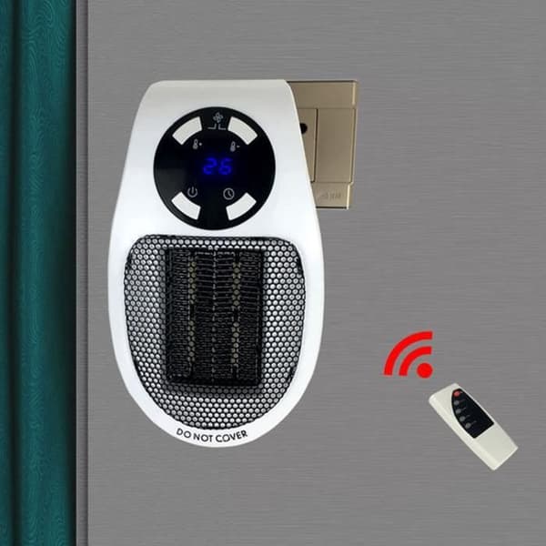 Smart blæservarmer - 500W - Justerbar termostat - Timer - LED-indikator