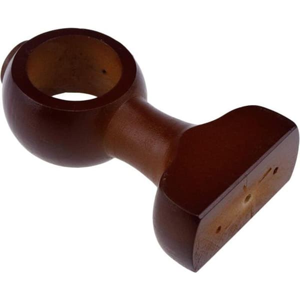 Gardinstangsbeslag - JIANGZHA - Sæt med 2 - Træ - Brun - 3,8 cm