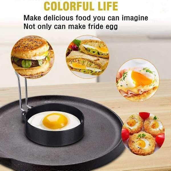 5-pakke non-stick eggeringer til stekepanne, eggform til steking, eggeringer til steking av egg, frokost
