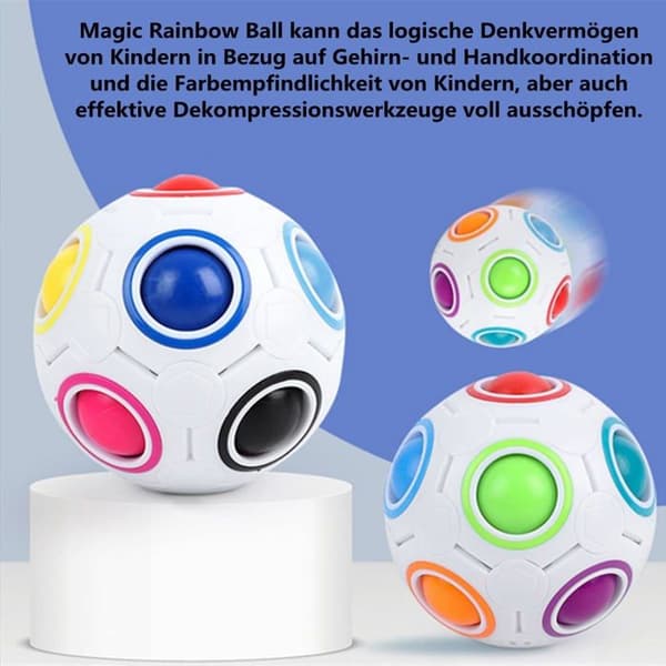 Magisk Regnbuekugle-puslespil - 1 stk, 3D - Egnet til børn ≥6 år, voksne, piger, drenge