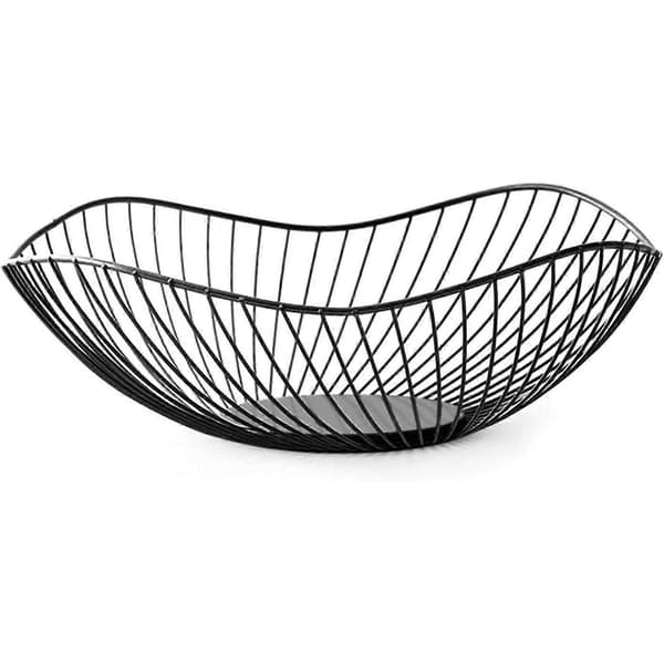 Fruktfat i tråd 25,5x10 cm Rustfritt stål Sklisikker base