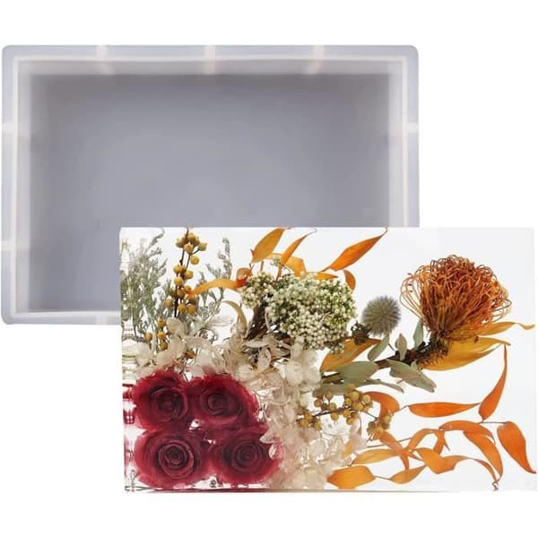 Epoxyharpiksform - Gør-det-selv - Rektangulær - 24,5 × 16,7 × 5,2 cm - Gennemsigtig - Genanvendelig