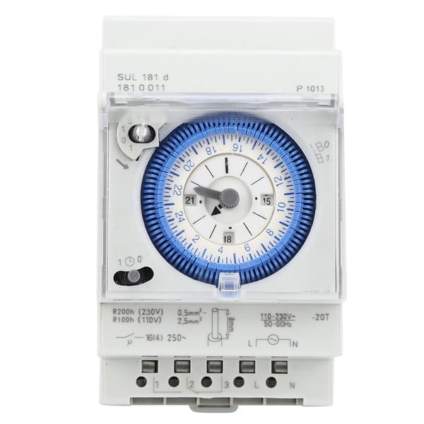 SUL181D mekanisk timer 15 minutter 24 timers timer tidsafbryder relæ 250VAC 16A - 1 stk.