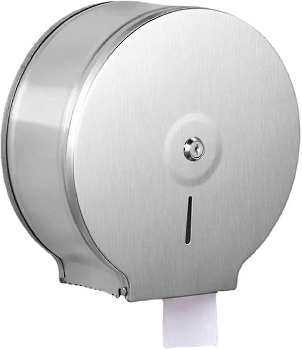 Jumbo Toiletpapirdispenser - Vægmonteret Rulleholder i Rustfrit Stål