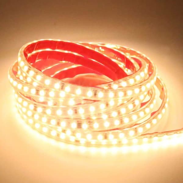 2M Selvklebende LED-stripe, Vanntett, 120 LED/m, Varmhvit stripe, 2 meter (2, Varmhvit)