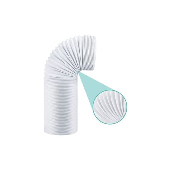 Bærbar AC-slange – Fleksibelt PVC-ventilasjonsrør 13 cm diameter, 200 cm lengde