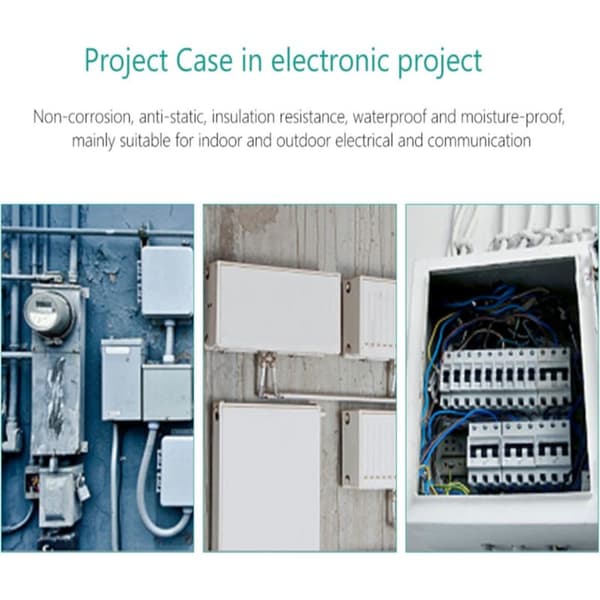 Vandtæt udendørs samledåse, samledåse, IP65 ABS elektrisk projektkapsling, ledningsboks til indendørs og udendørs elektrisk arbejde