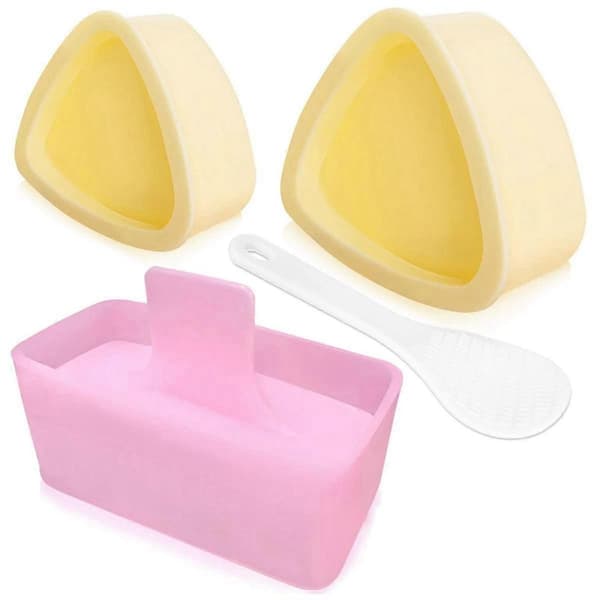 Onigiri-form, 3-pakning risform Musubi Maker Kit, Maker Press, Klassisk trekantet risbolleform Sushi-form