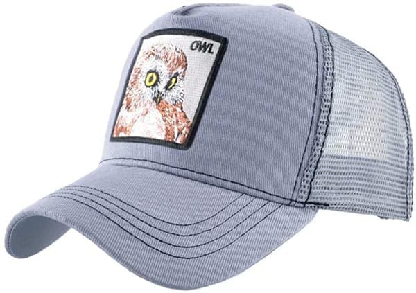 Unisex Djur Mesh Trucker Keps Snapback Broderad Patch G