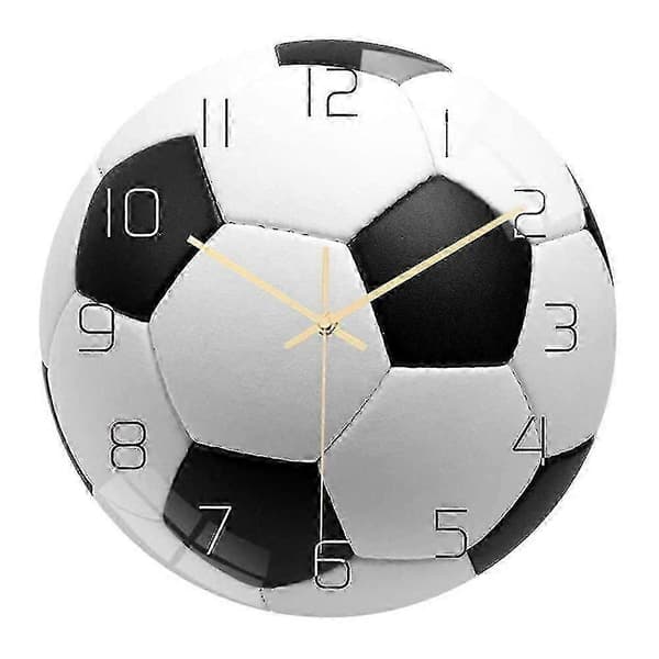 Fotboll Akryl Tyst Väggklocka Sovrum Vardagsrum Födelsedag Julklappar Till Barn